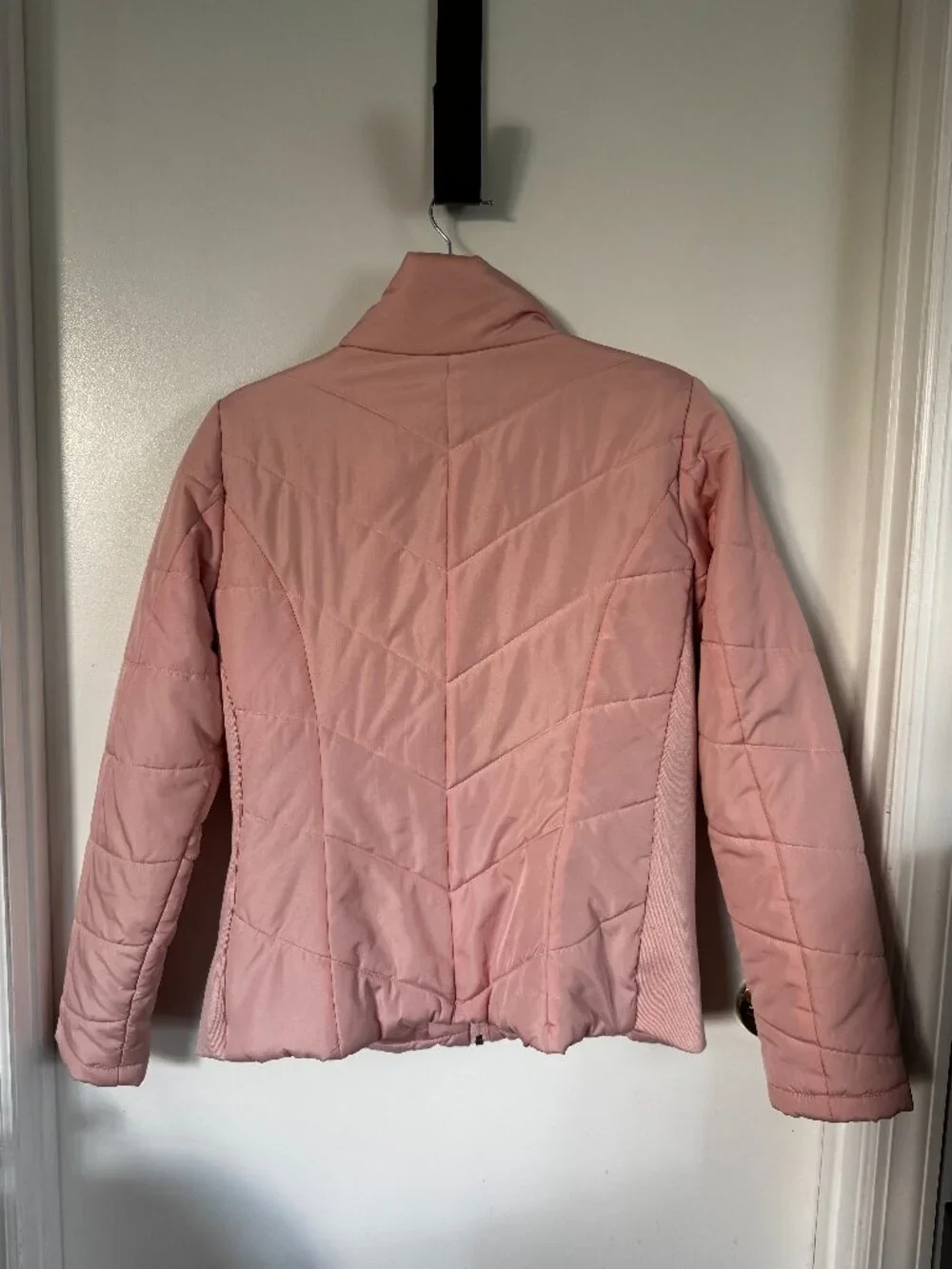 New York & Company Pink Quilted Puffer Jacket - XS